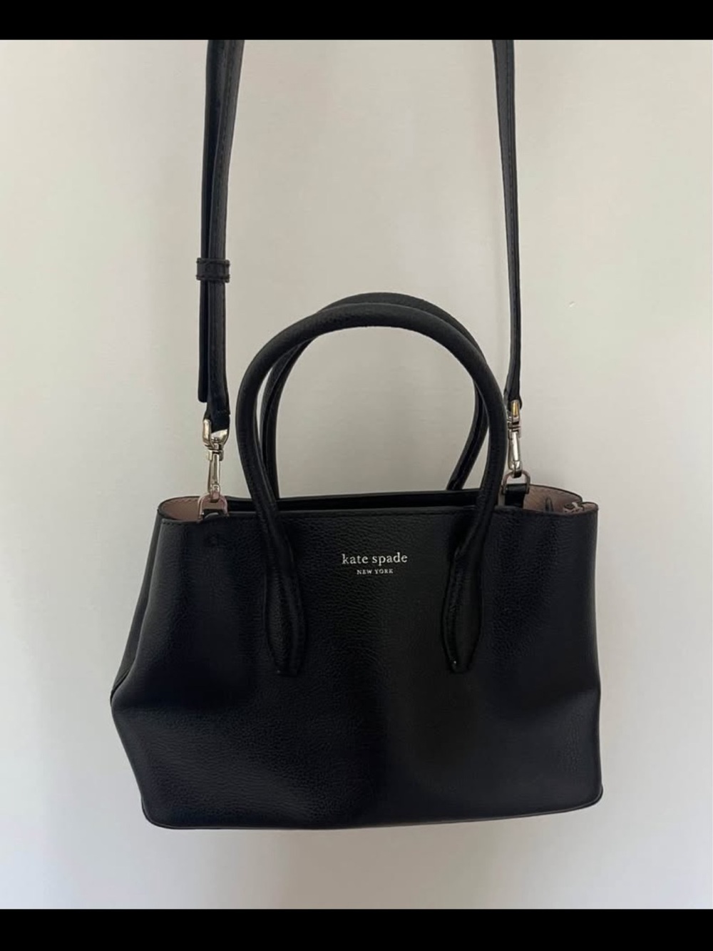 kate spade Black Leather Crossbody Satchel